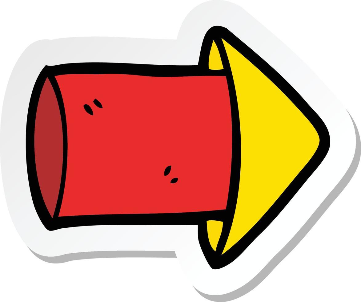 sticker of a cartoon firework vector