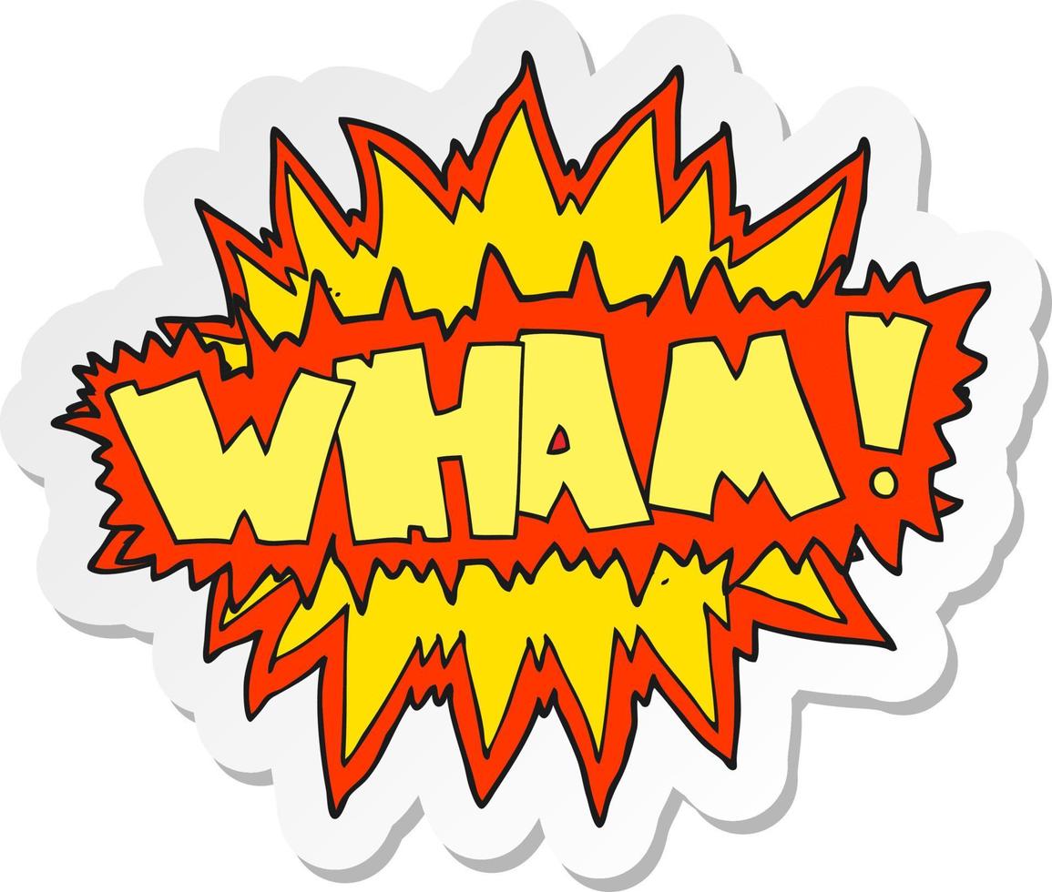 sticker of a cartoon explosion sign vector