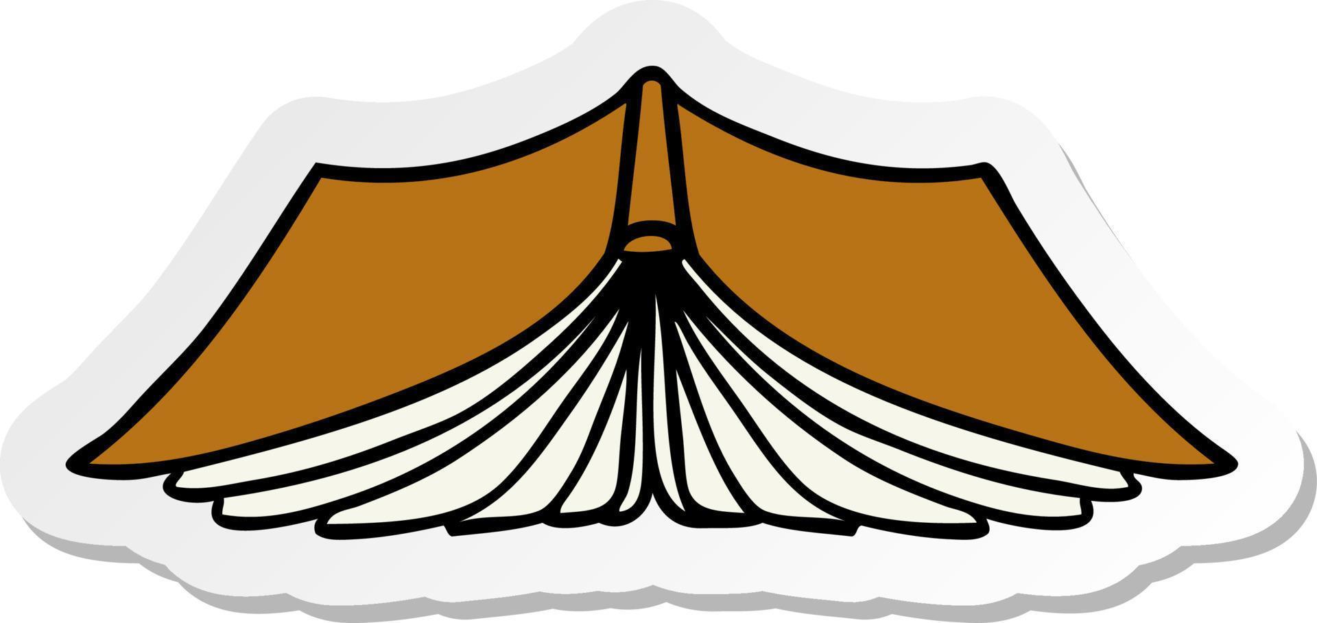 sticker cartoon doodle of an open book vector