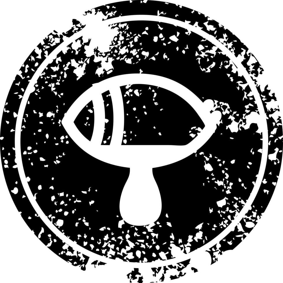 mystic eye crying blood distressed icon vector