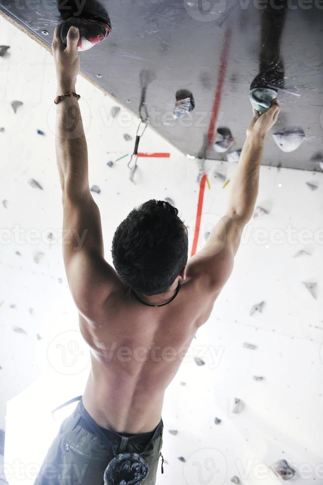 man exercise sport climbing photo