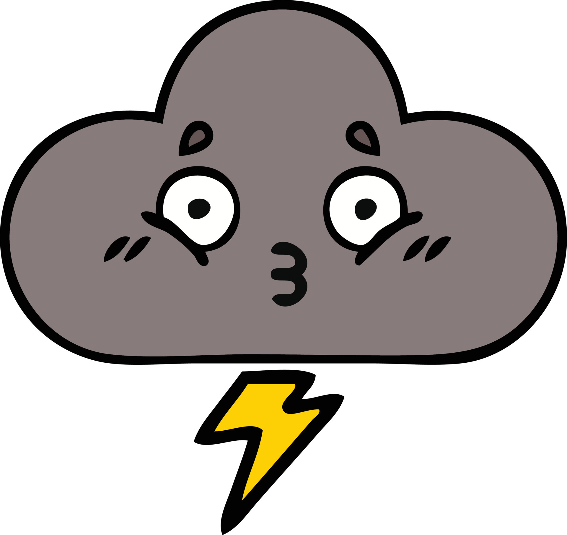 cute cartoon storm cloud 11284158 Vector Art at Vecteezy