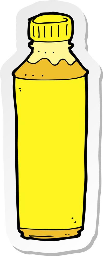 sticker of a cartoon juice bottle vector