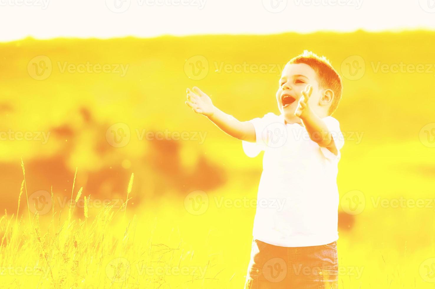 child and bubbles photo