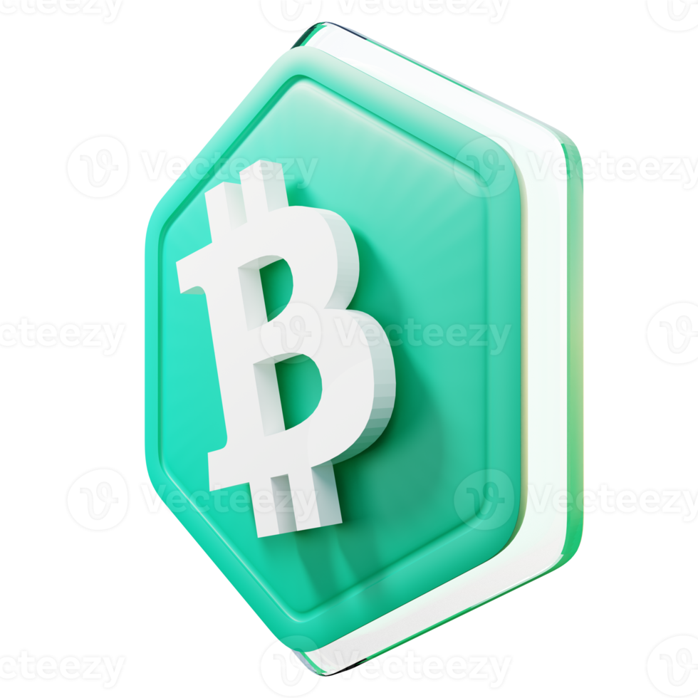 bitcoin kontanter bch bricka crypto 3d tolkning png