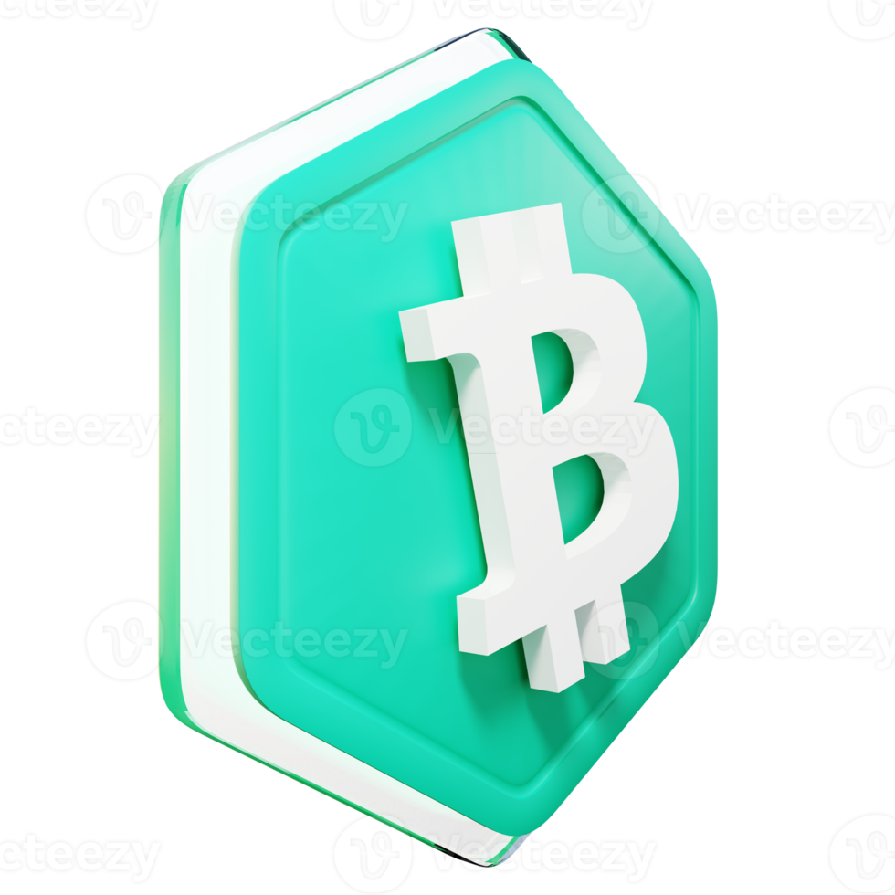 Bitcoin Cash BCH Badge Crypto 3D Rendering png