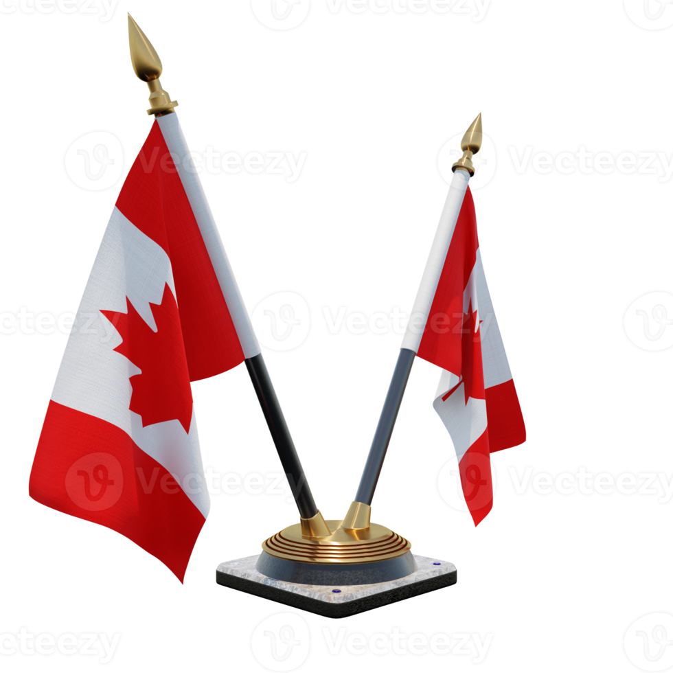 canada 3d illustration double v bureau porte-drapeau png