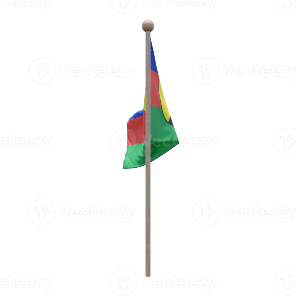 bandeira de ilustração 3d flnks no poste. mastro de madeira png