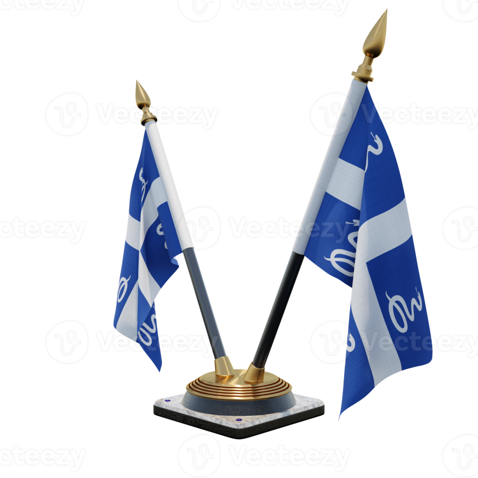 Drapeau Aux Serpents De La Martinique 3d illustration Double V Desk Flag Stand png
