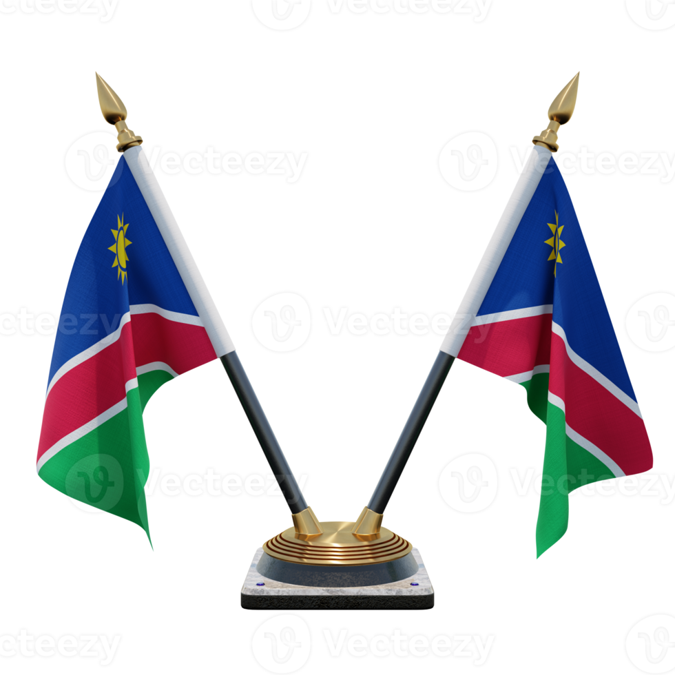 Namibia 3d illustration Double V Desk Flag Stand png