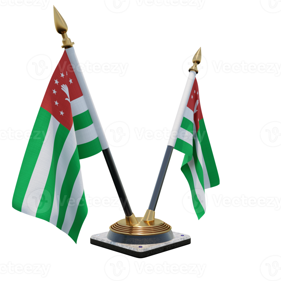 Republic of Abkhazia 3d illustration Double V Desk Flag Stand png