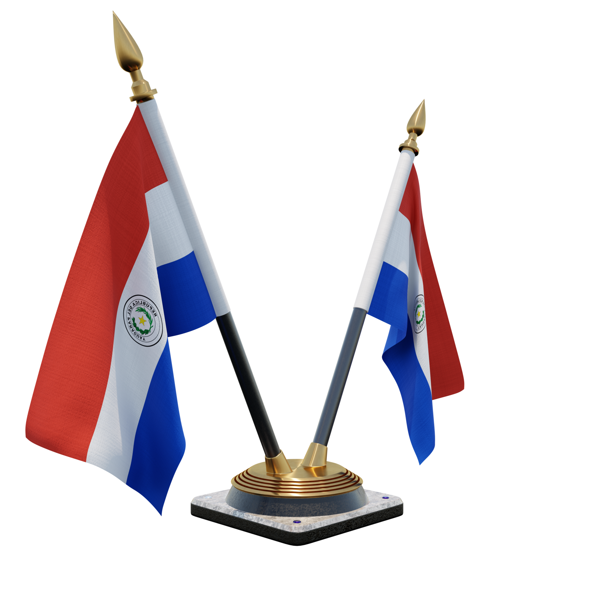 paraguay-3d-illustration-double-v-desk-flag-stand-11285202-png