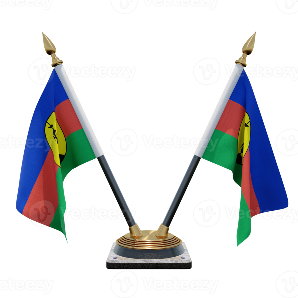 Flnks 3d illustration Double V Desk Flag Stand png
