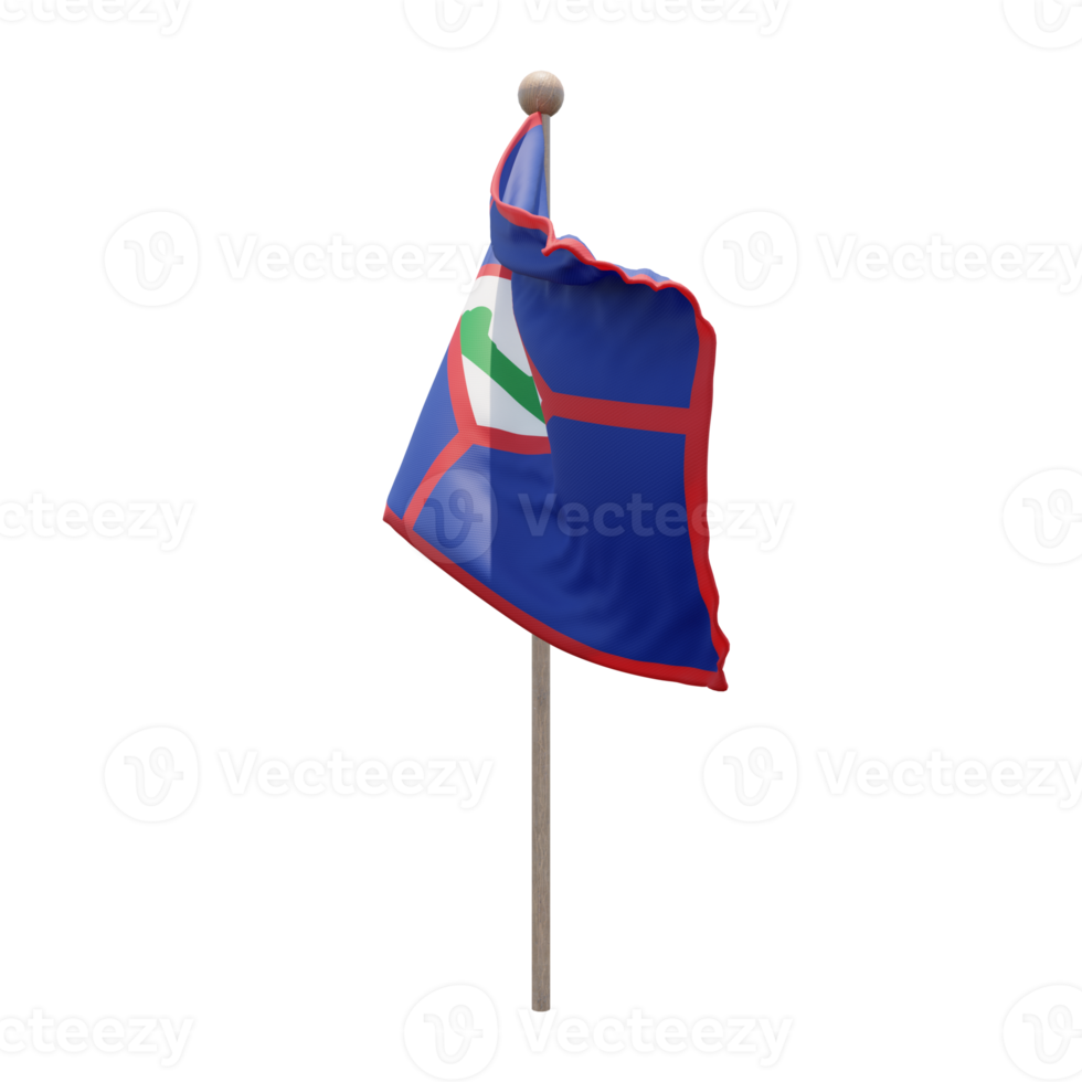 sint eustatius 3d illustratie vlag Aan pool. hout vlaggenmast png