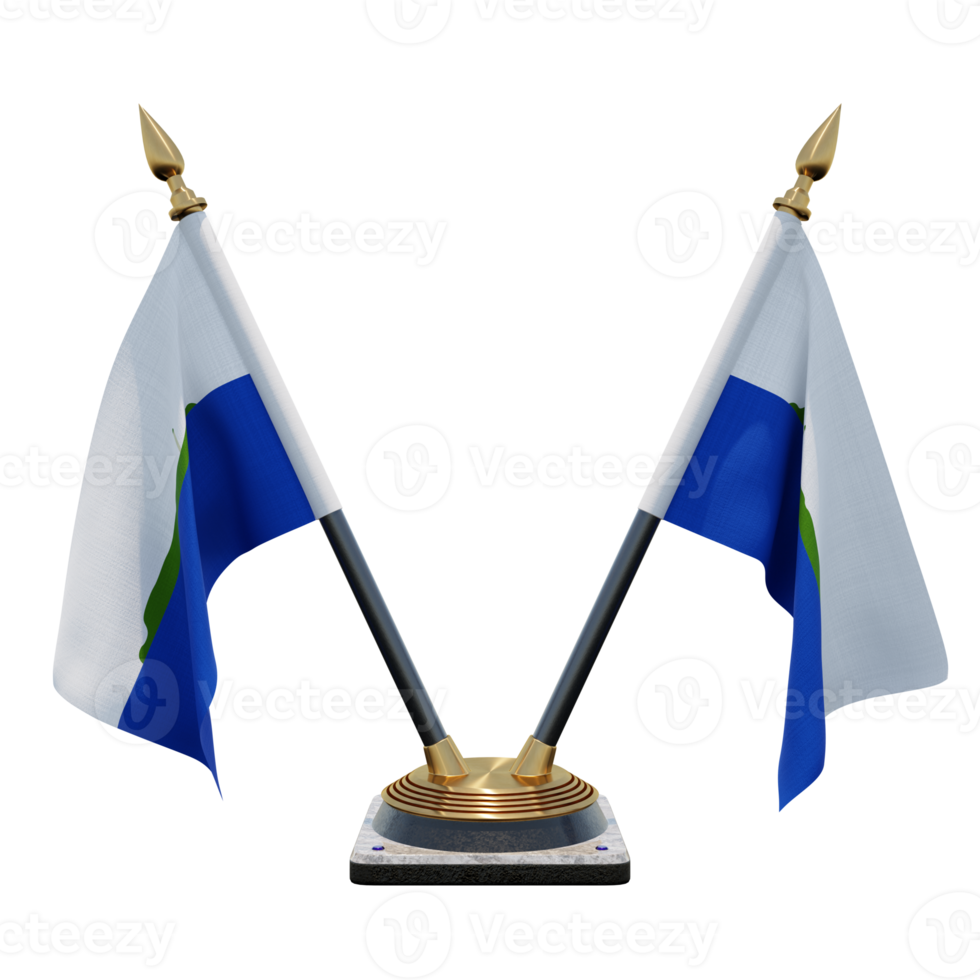 Navassa Island 3d illustration Double V Desk Flag Stand png