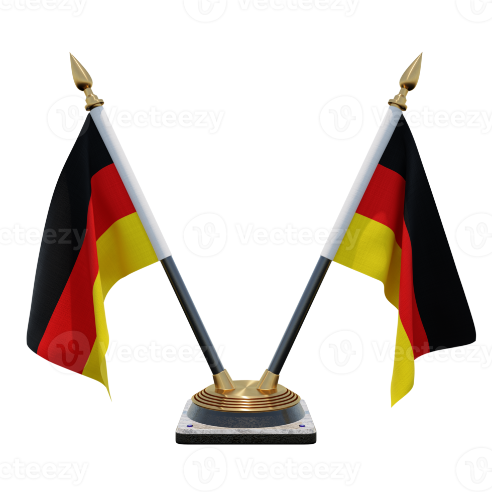 allemagne illustration 3d double v support de drapeau de bureau png