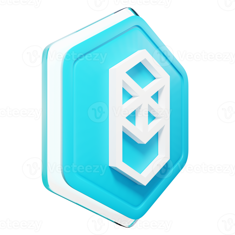 Fantom FTM Badge Crypto 3D Rendering png