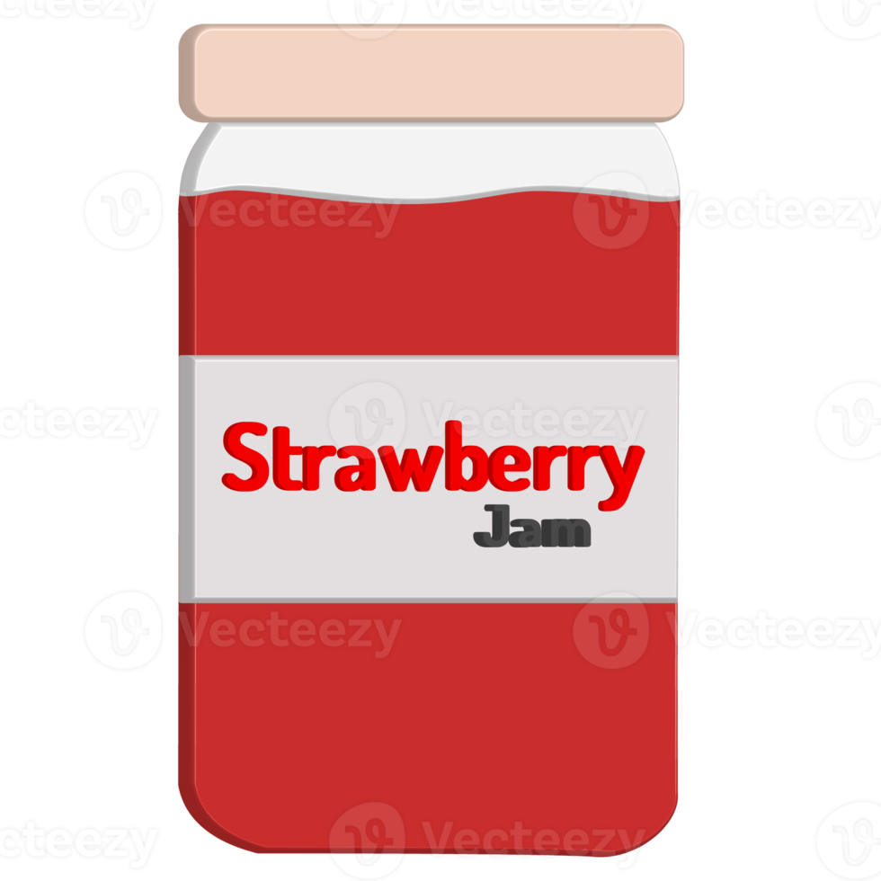 Strawberry jam icon illustration png