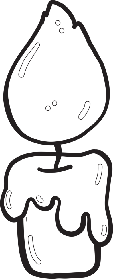 Élément d'halloween de contour de doodle mignon png