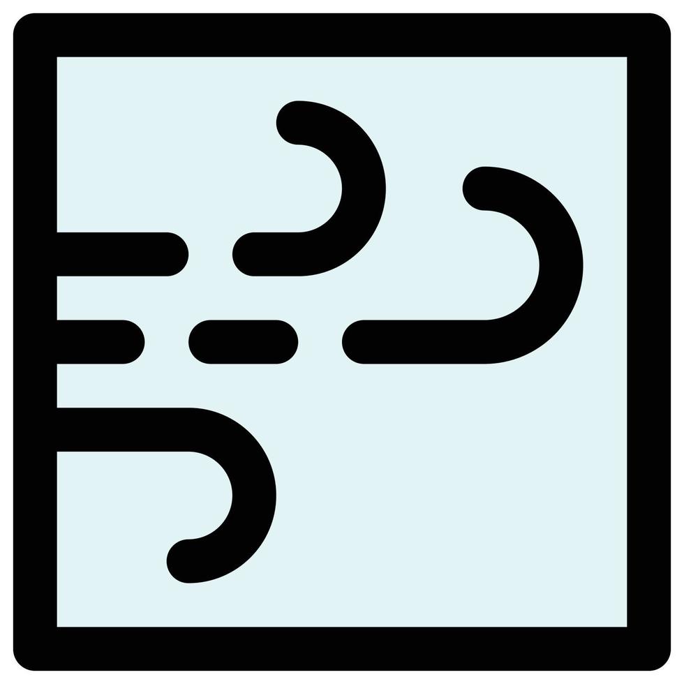 Wind, Filled Line Style Icon, Snow Theme vector