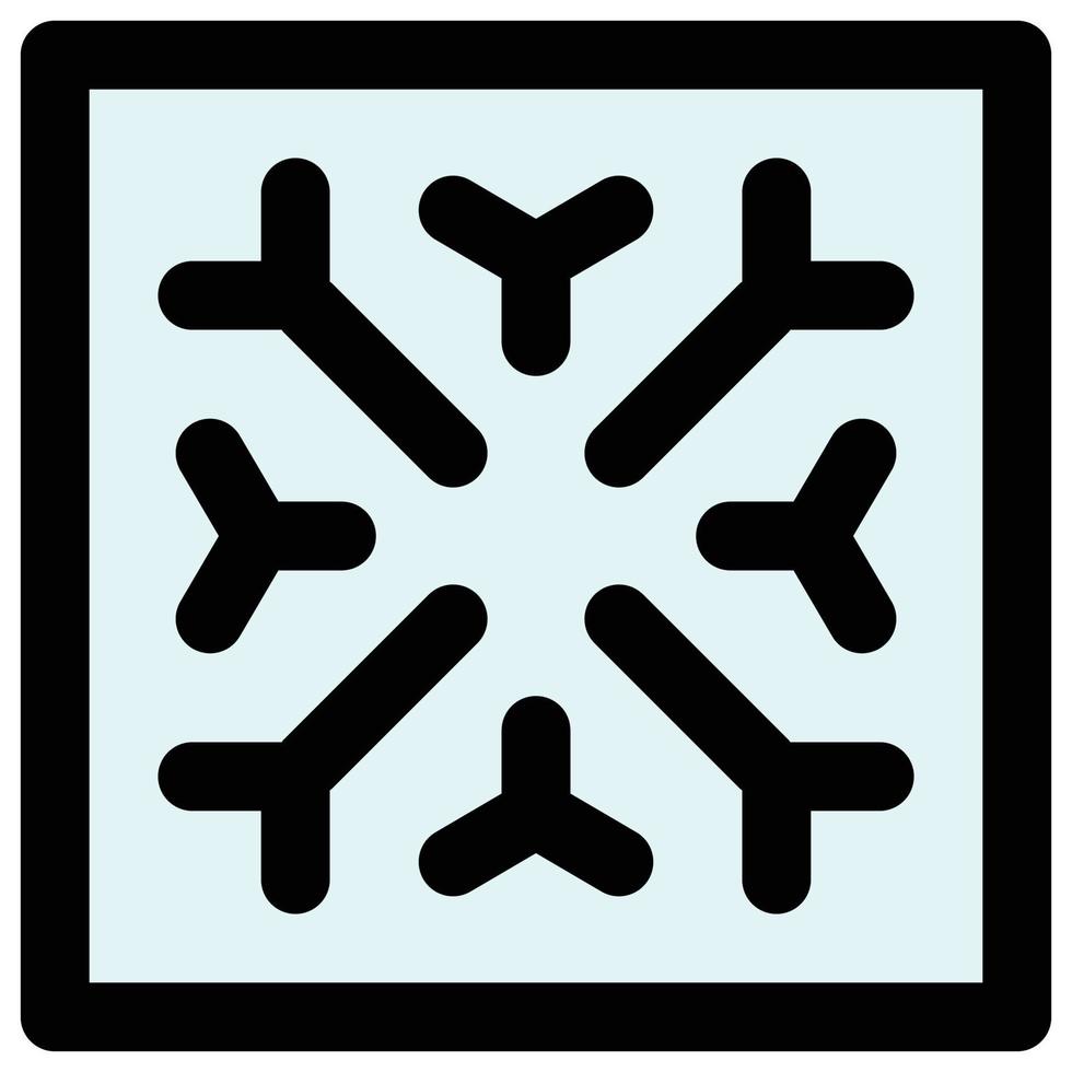 Snowflake, Filled Line Style Icon, Snow Theme vector