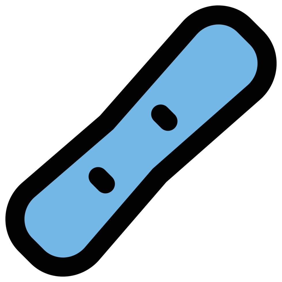 Snowboard, Filled Line Style Icon, Snow Theme vector
