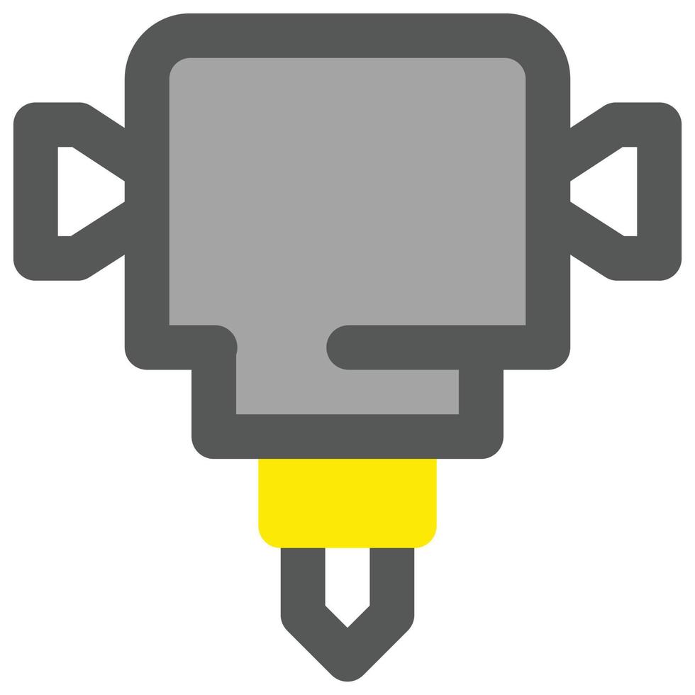 Earth Drill, Filled Line Style Icon, Construction Theme vector