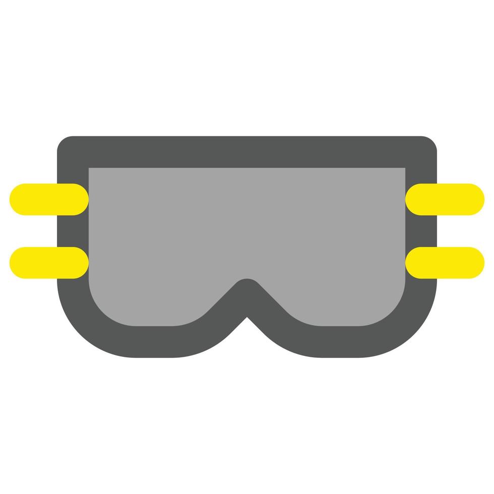 Welding Goggles, Filled Line Style Icon, Construction Theme vector