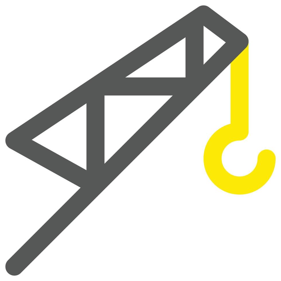 Crane, Filled Line Style Icon, Construction Theme vector