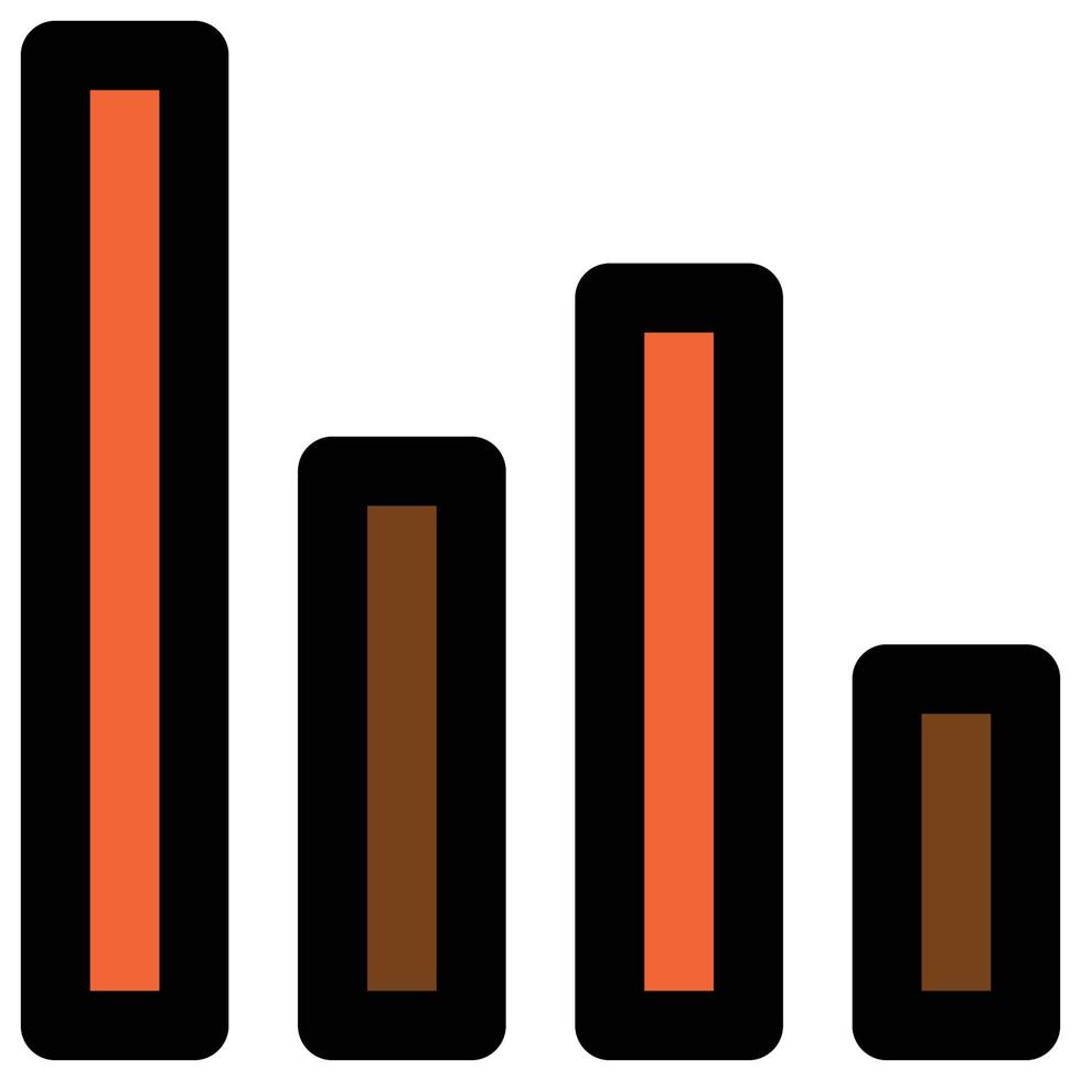 Graph Down, Filled Line Icon, Money Theme vector