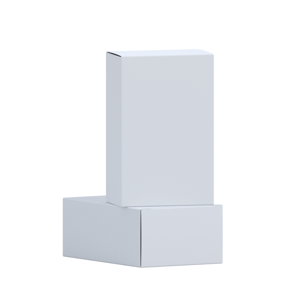 maquette de boîte à deux rectangles png