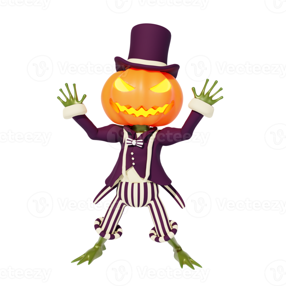 personagem 3d haloween png