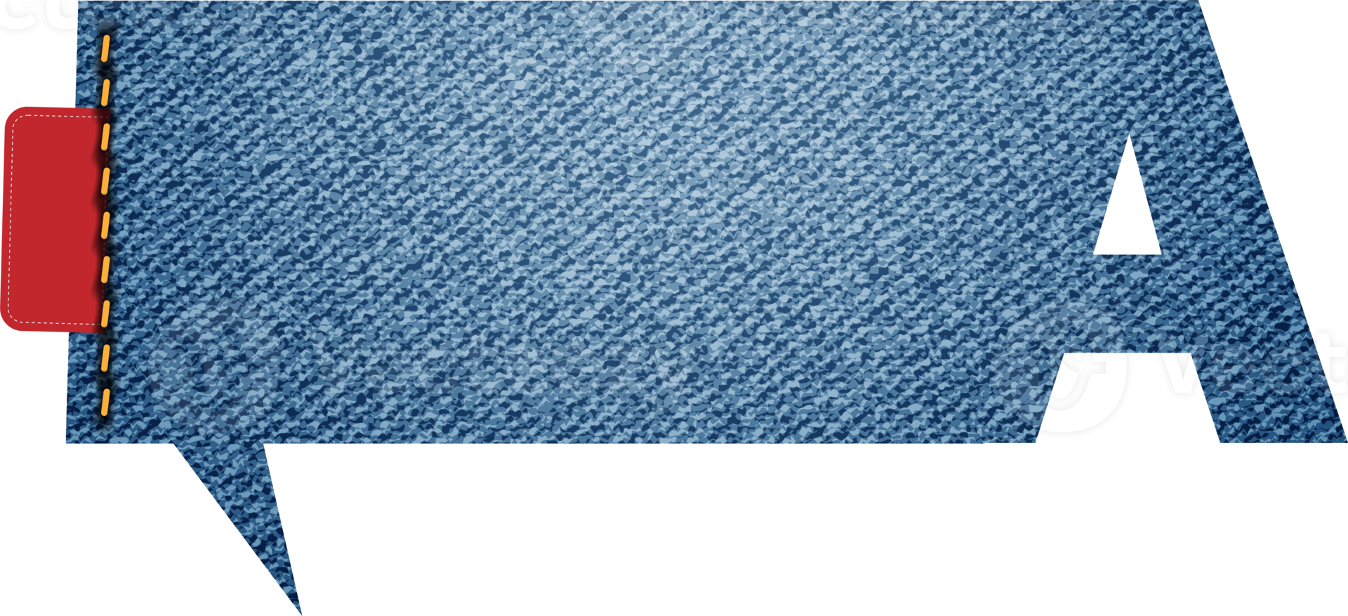 Jeans-Alphabet-Buchstaben-Banner png