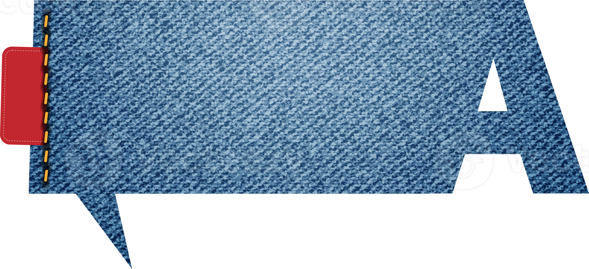 Jeans alphabet letters banner png