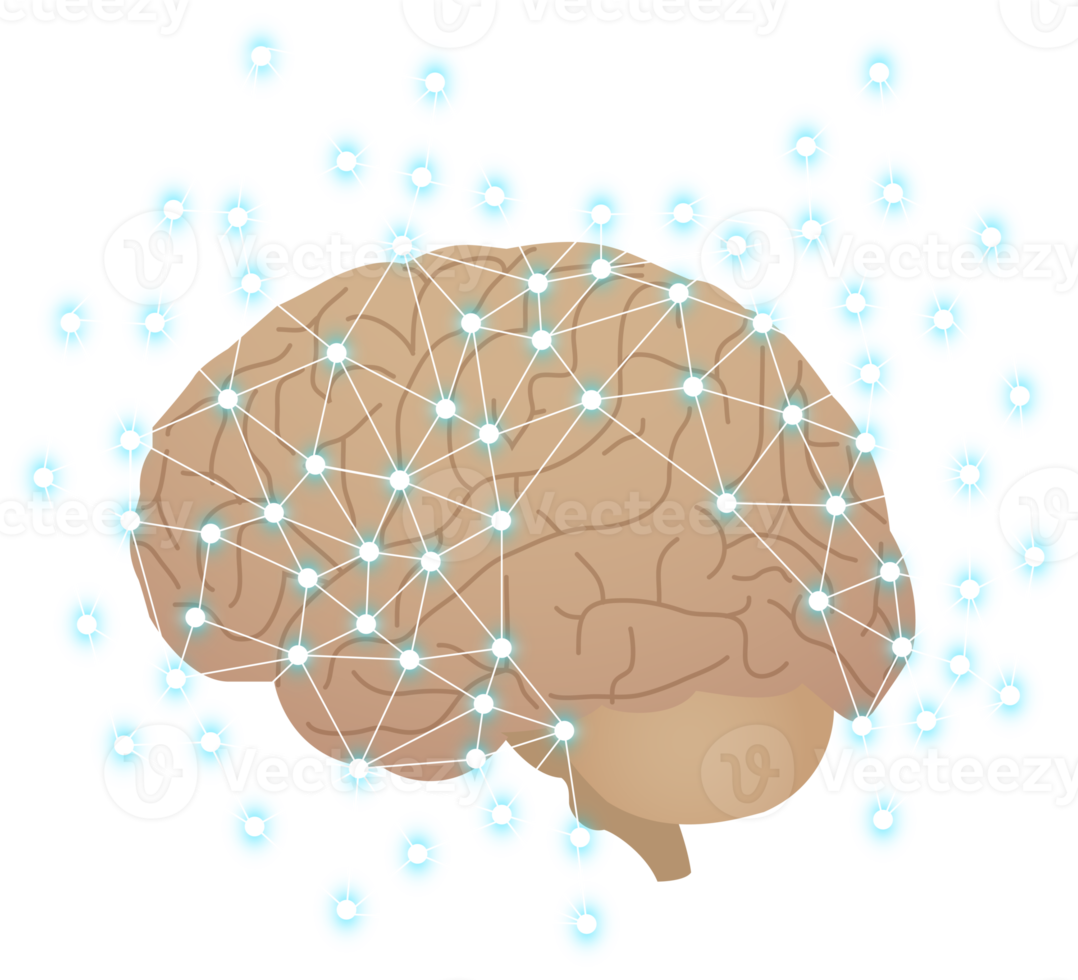 concepto de idea de red de cerebro creativo png