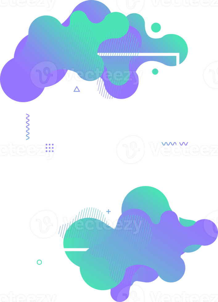 Liquid shape colorful template banner with dynamic color png