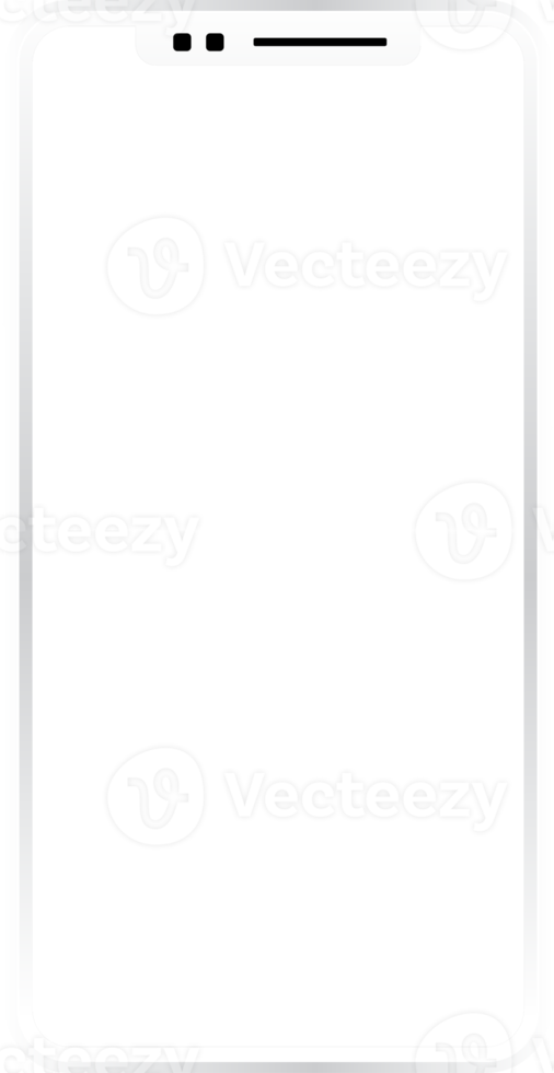 weißer Smartphone-Bildschirm png