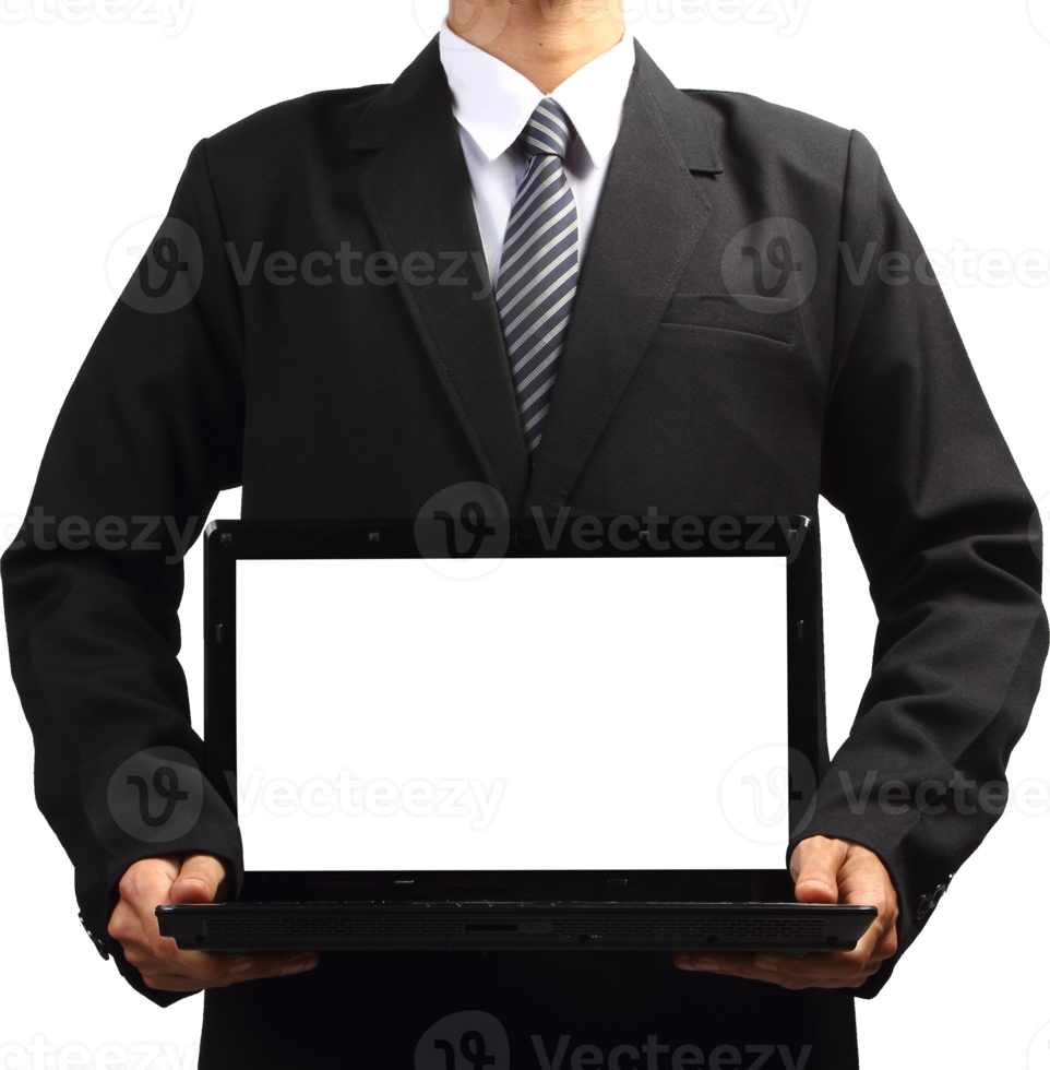 Business Man using laptop png