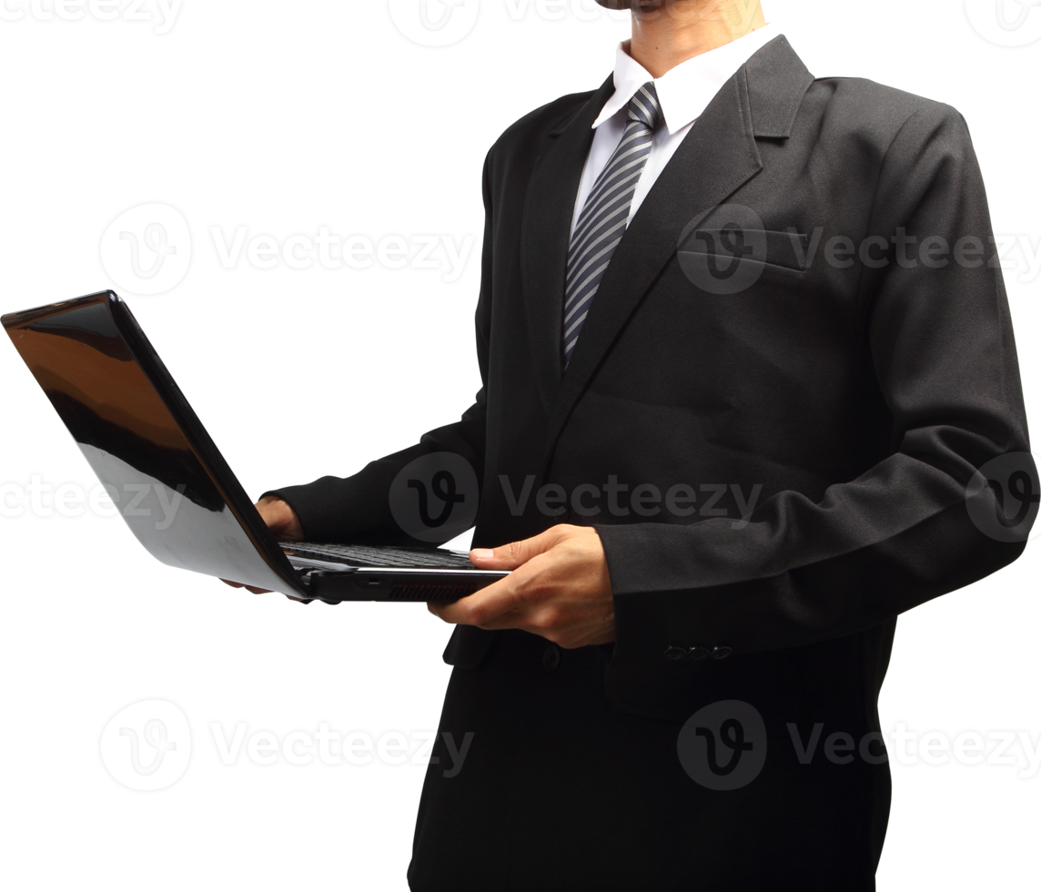 Business Man using laptop png