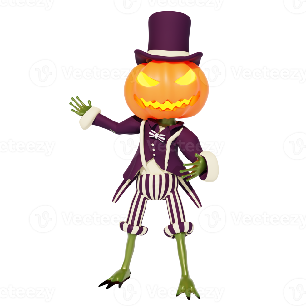 personaje 3d halloween png