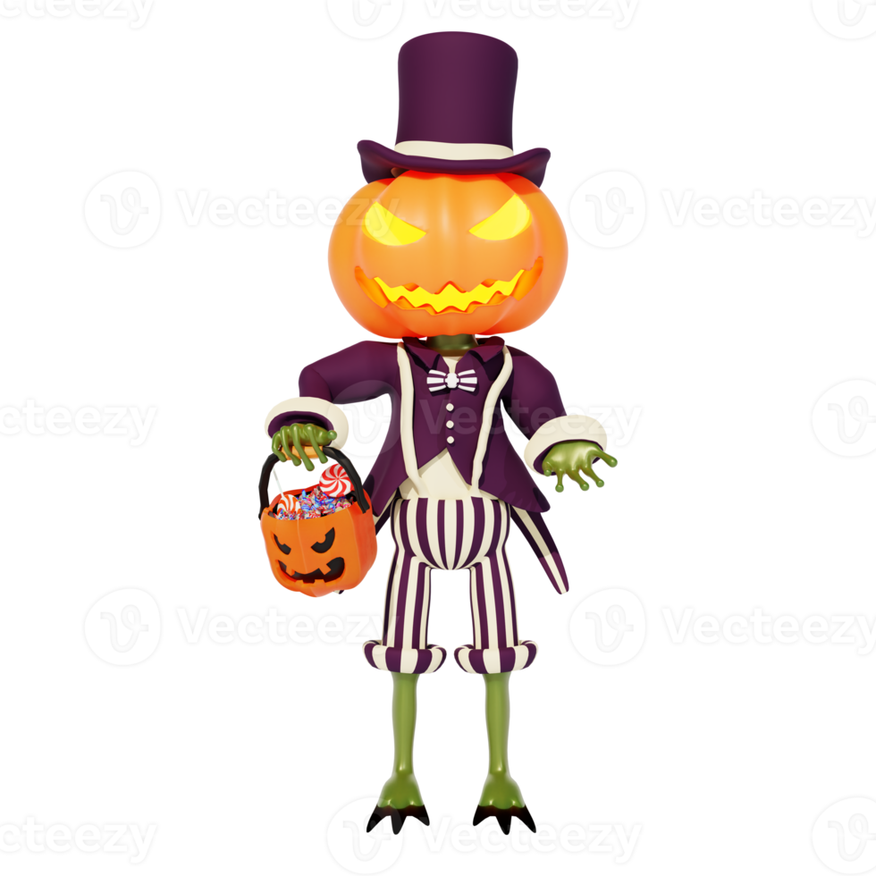3d character haloween png