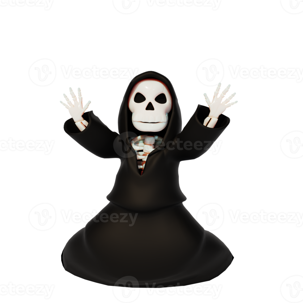 personaje 3d halloween png