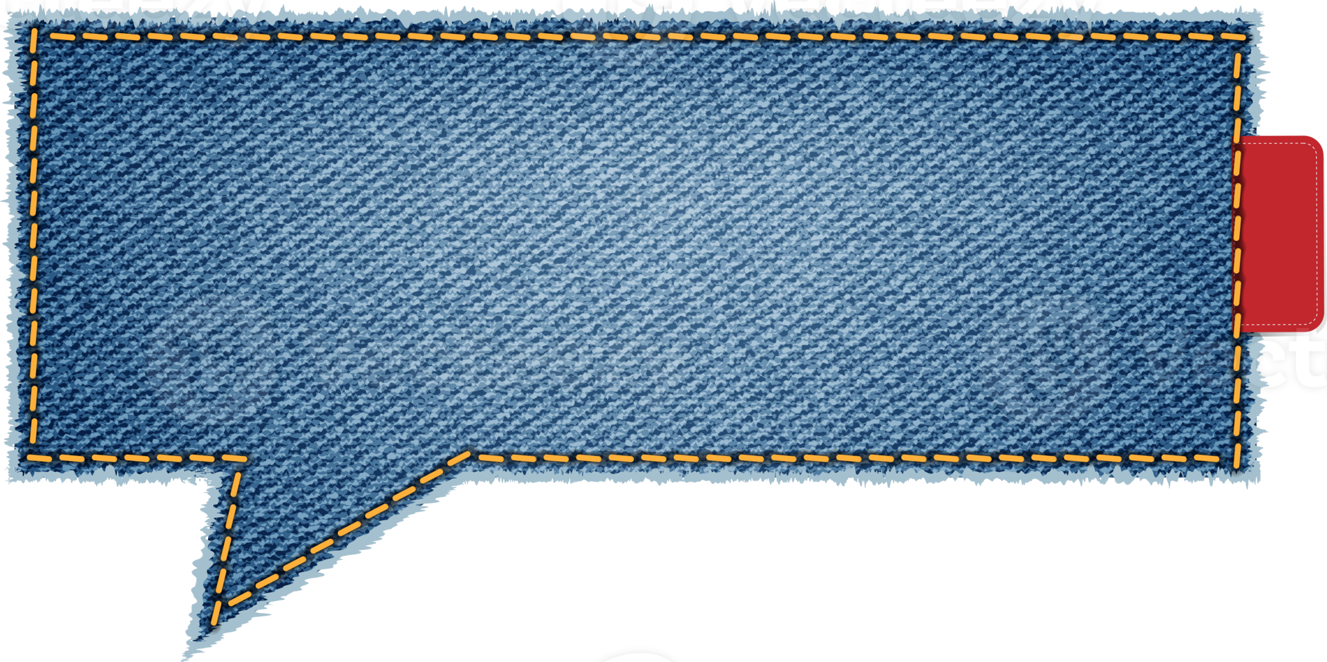 Jeans speech bubble  banner png