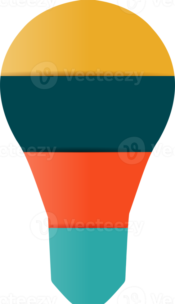 Light bulb idea infographic options banner design png