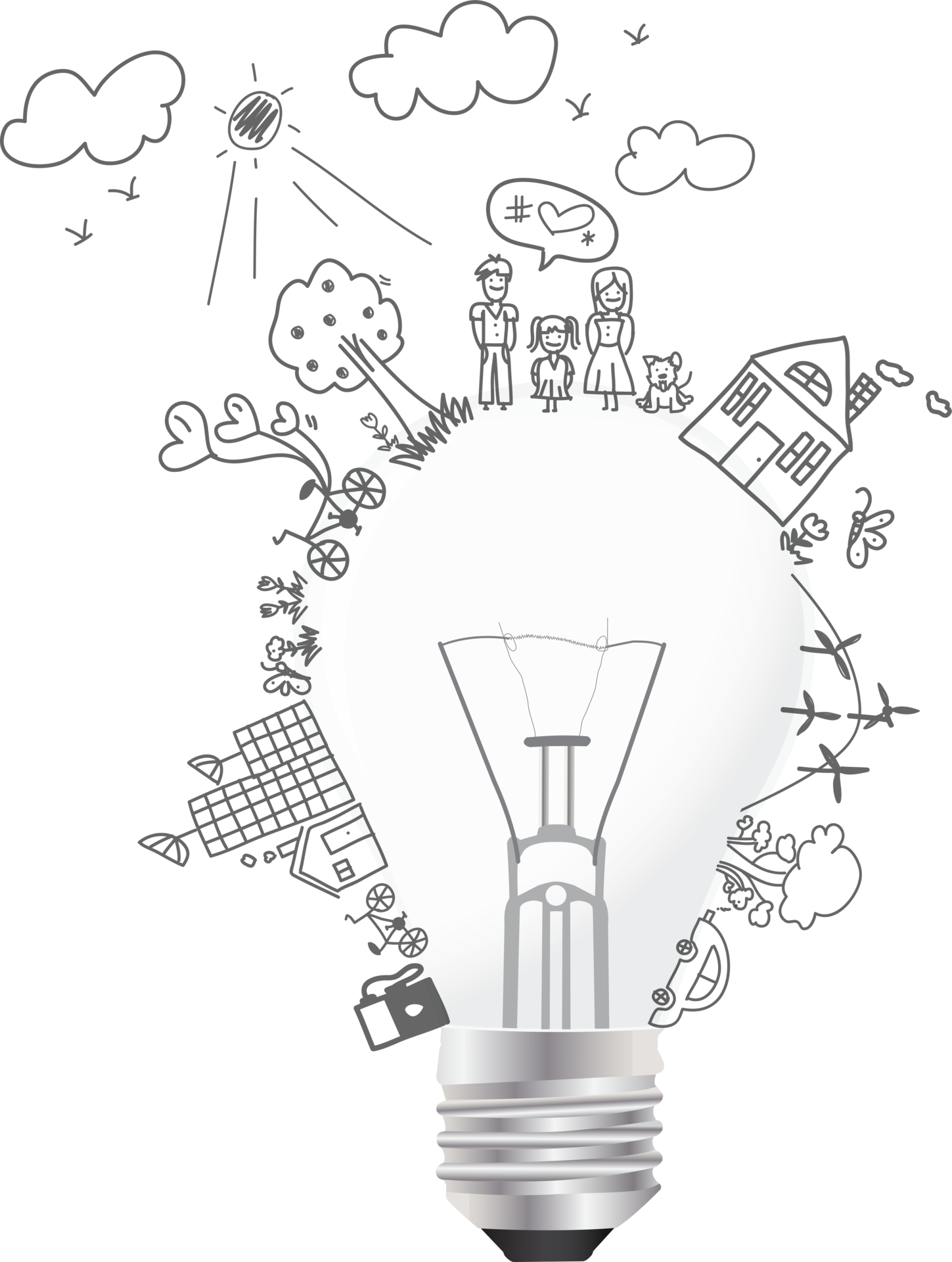 Businessman hand drawing colorful light bulb as a concept of new idea for  start up. Concept of creativity and brainstorming. Light blue wall on  background