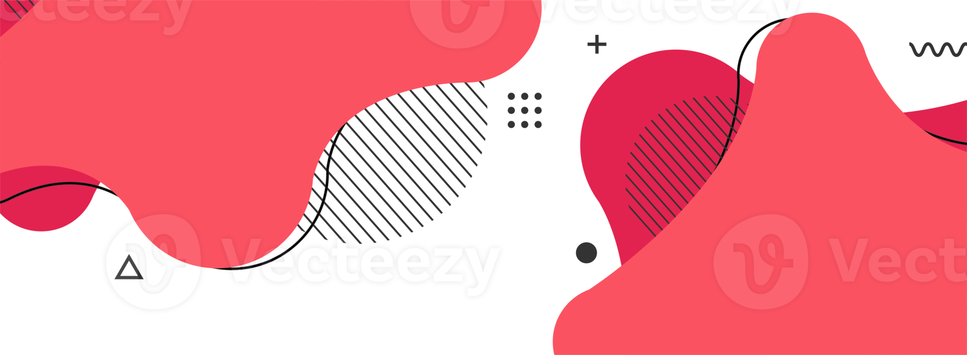 Banners liquid shapes modern graphic elements png