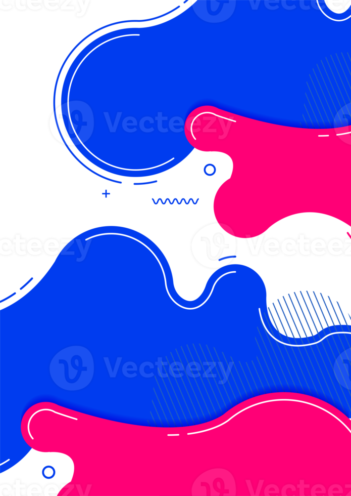 Liquid shape colorful template banner with dynamic color png