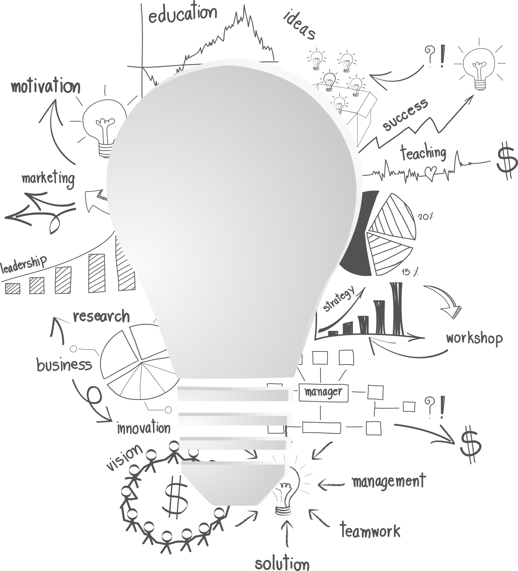 Light Bulb Technical Drawing