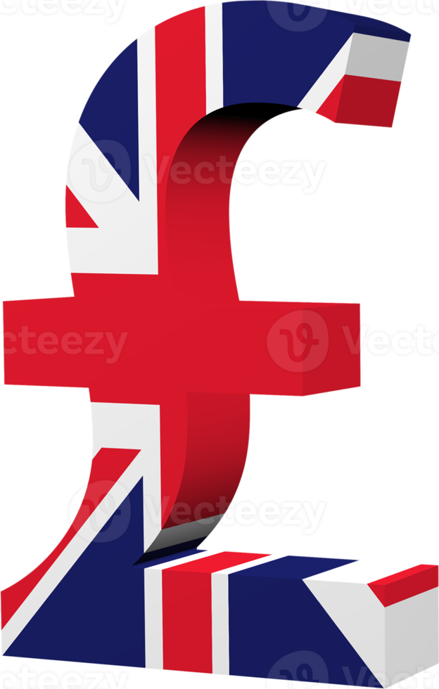 3d Pound in flag colors png