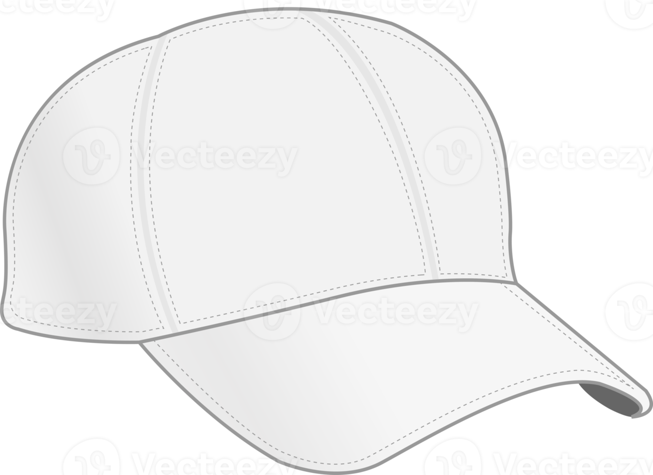 casquette blanche isolée sur blanc png